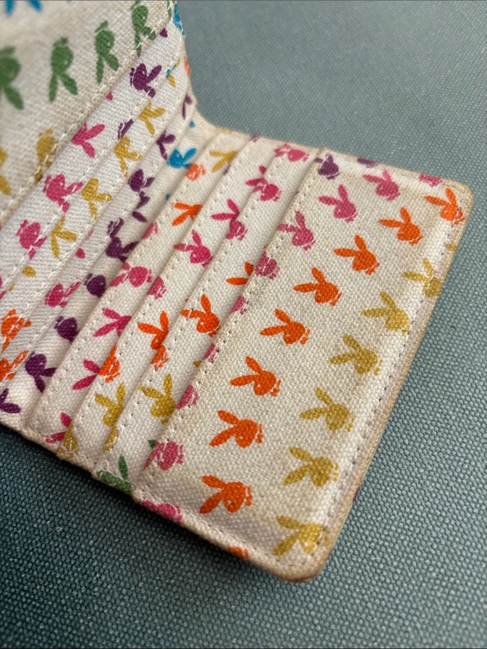 PLAYBOY Vintage Y2K Cardholder Rainbow Bunnies